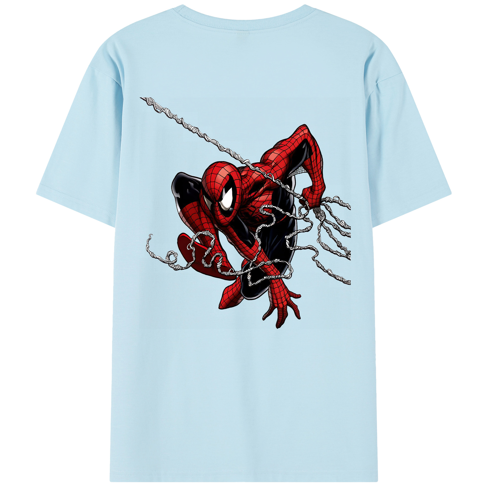 （画像用） Spider Man スパイダーマン 綿100％半袖Tシャツ（背面プリント）